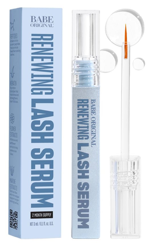 BABE ORIGINAL Renewing Lash Serum Prostaglandin-Free with Peptides for Longer Fuller Lashes Vegan 3ml
